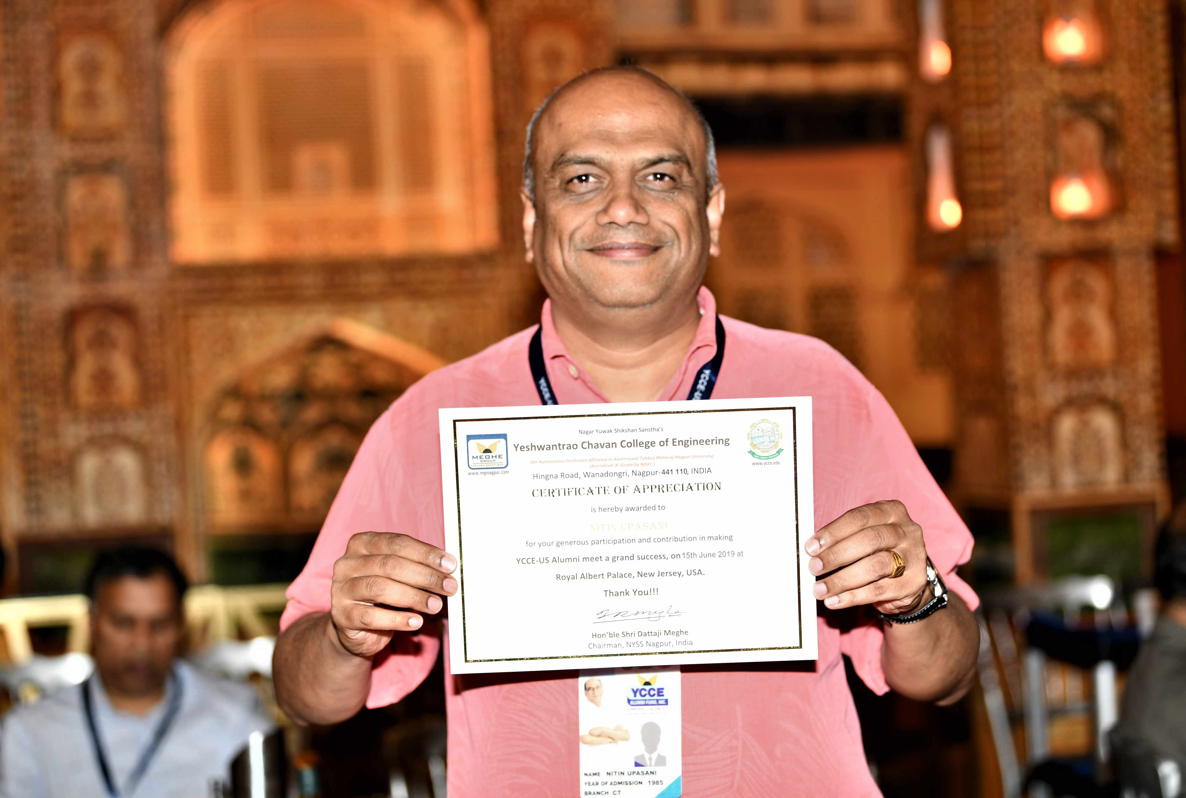 YCCE ALUMNI MEET – 15TH JUNE 2019 (NEW JERSEY USA.)